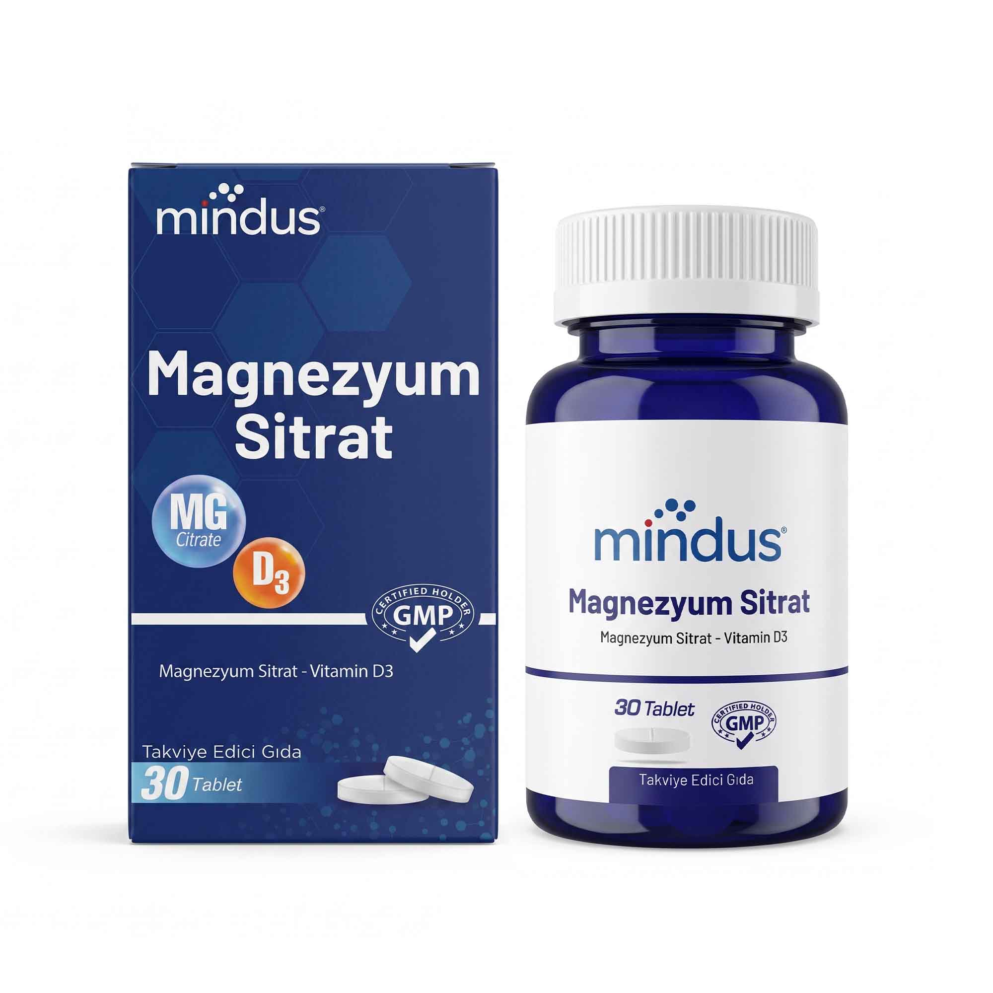 mindus Magnezyum Sitrat 30 Tablet
