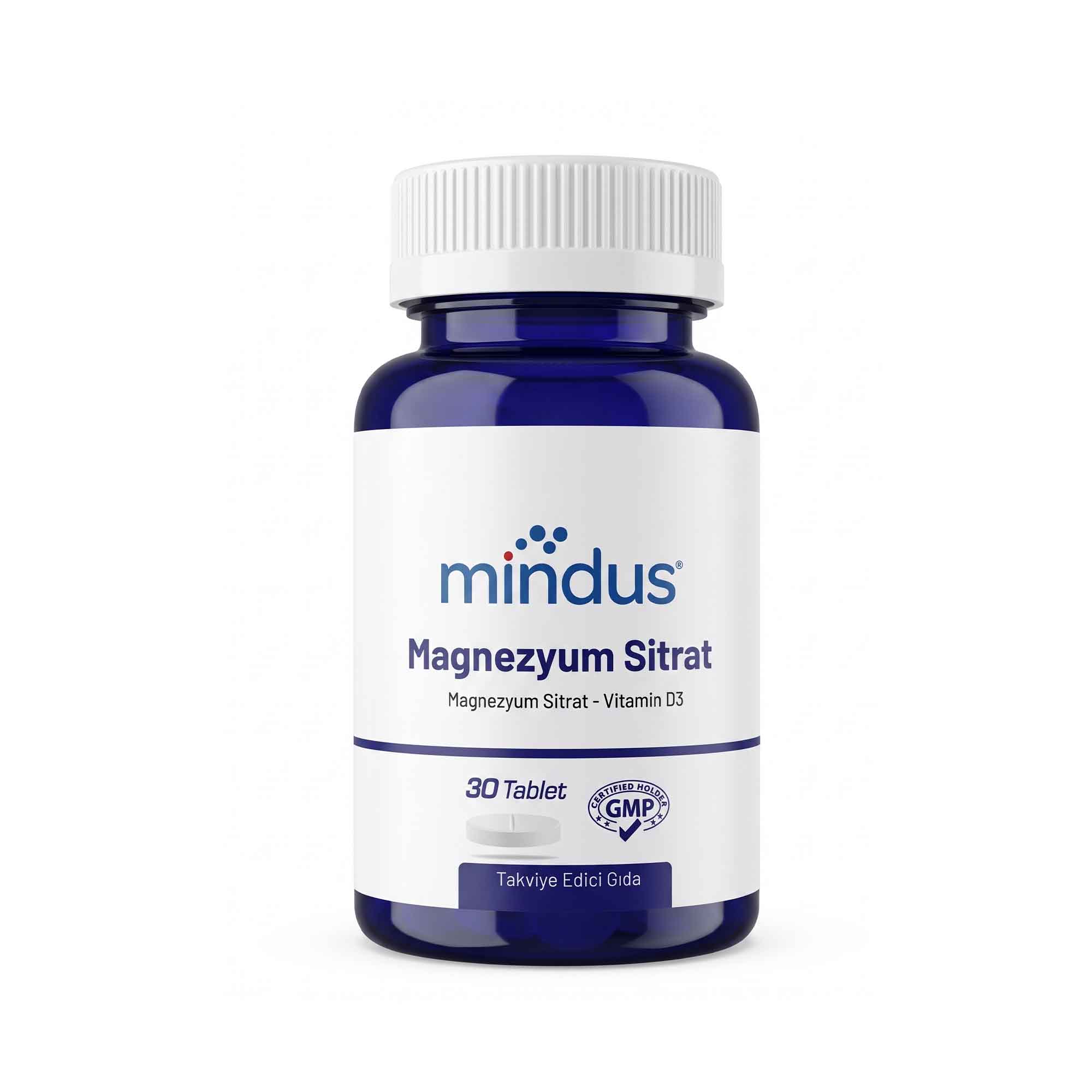 mindus Magnezyum Sitrat 30 Tablet
