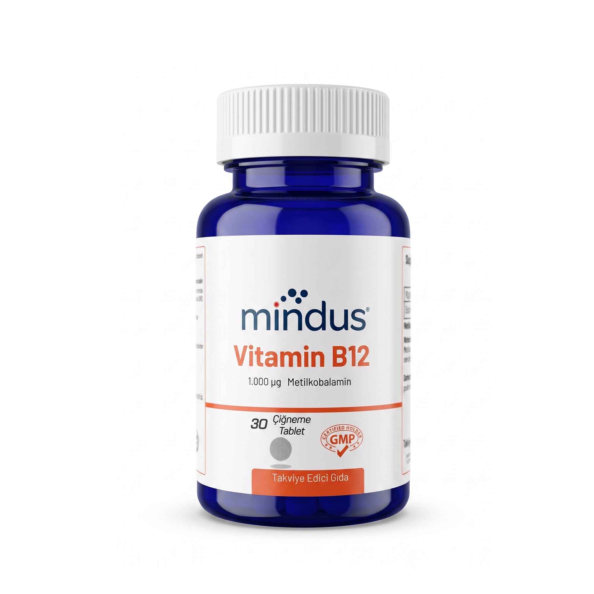 mindus Vitamin B12 30 Çiğneme Tablet