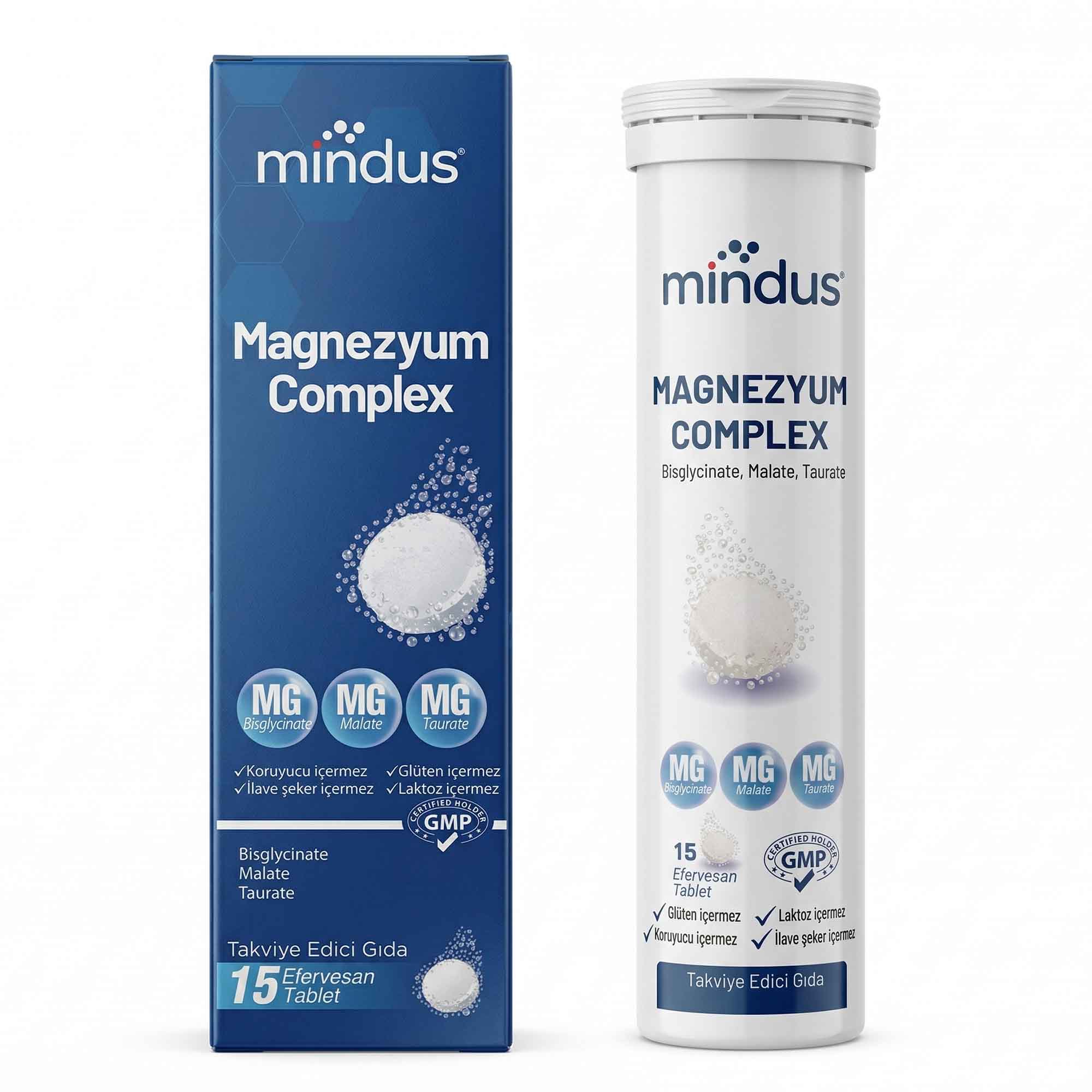 mindus Magnezyum Complex 15 Efervesan Tablet