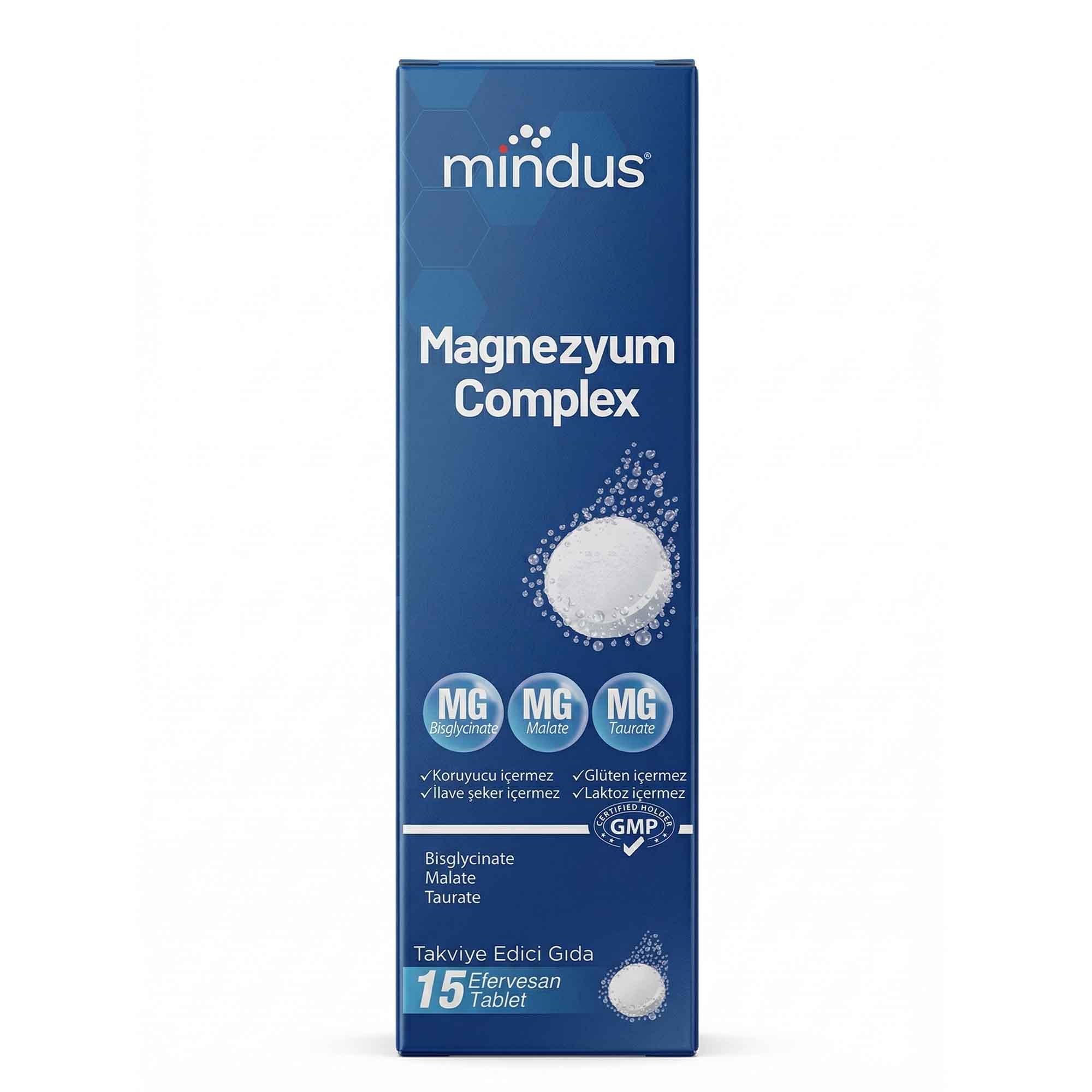 mindus Magnezyum Complex 15 Efervesan Tablet